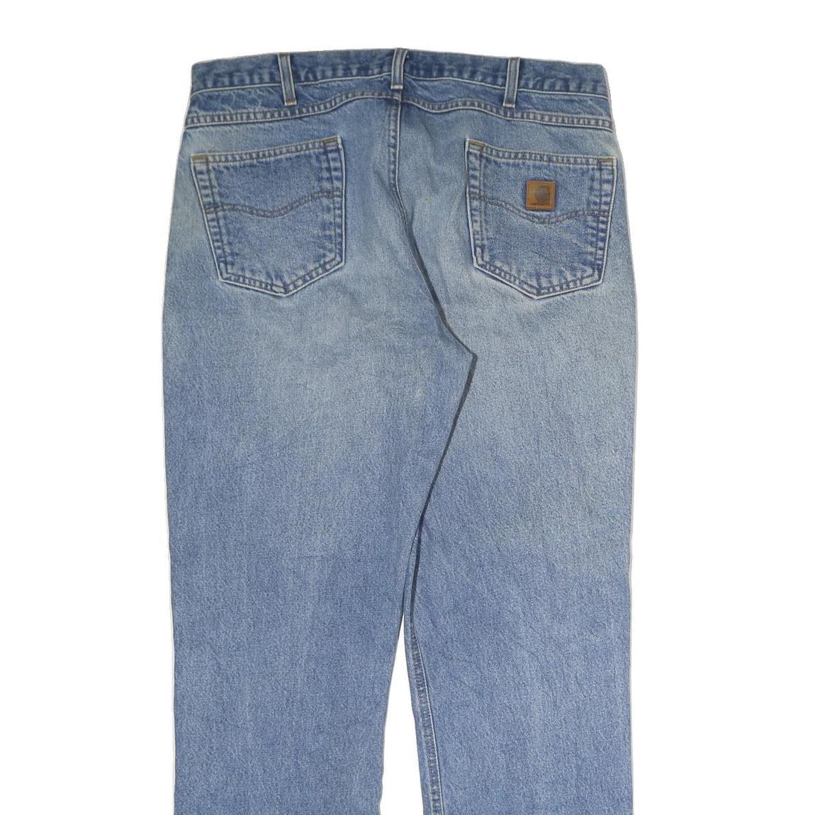 CARHARTT Mens Jeans Blue Regular Straight Denim Medium W38 L31 Zip Closure