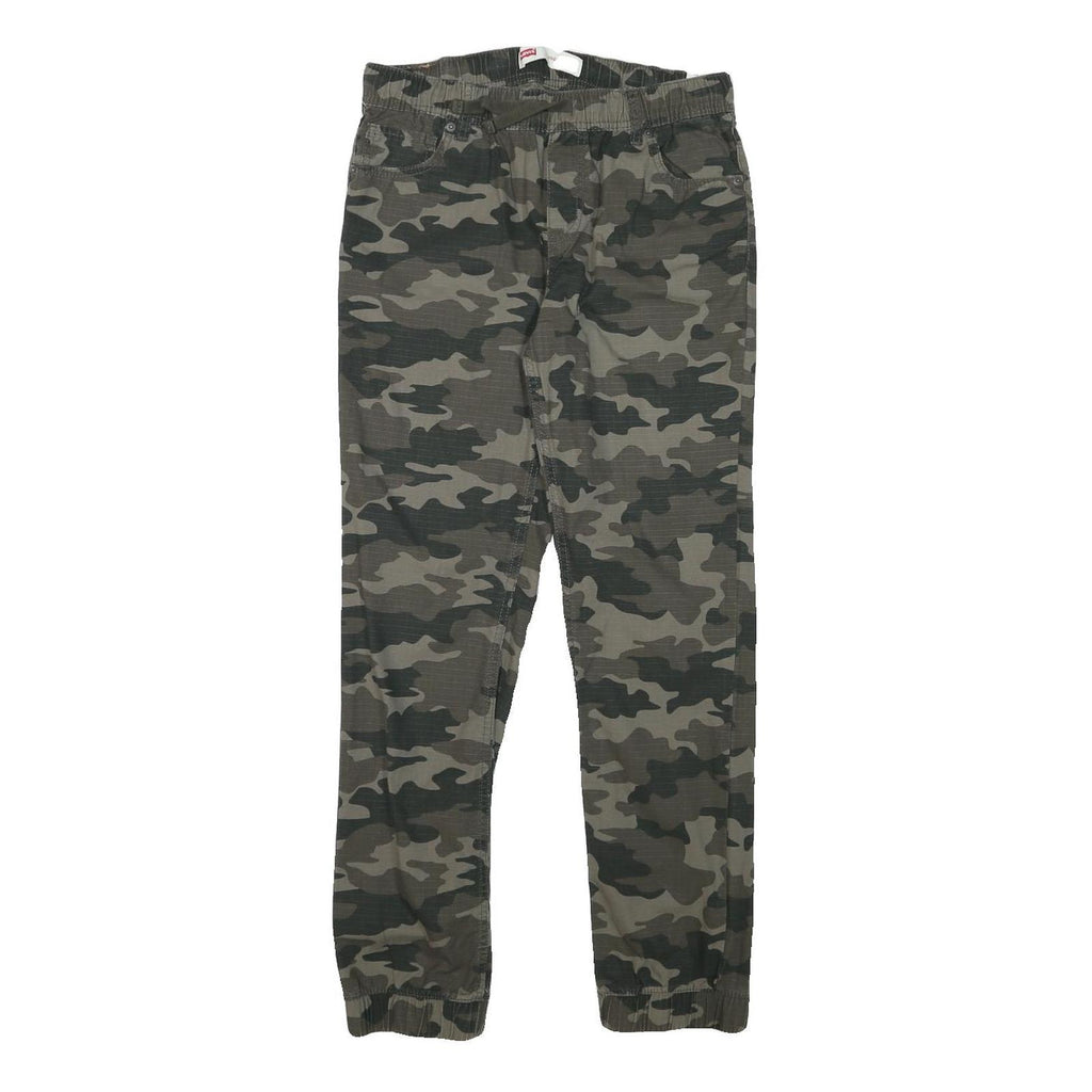 LEVI'S Mens Slim Cotton Blend Drawstring Camouflage Trousers W29 L29 Casual