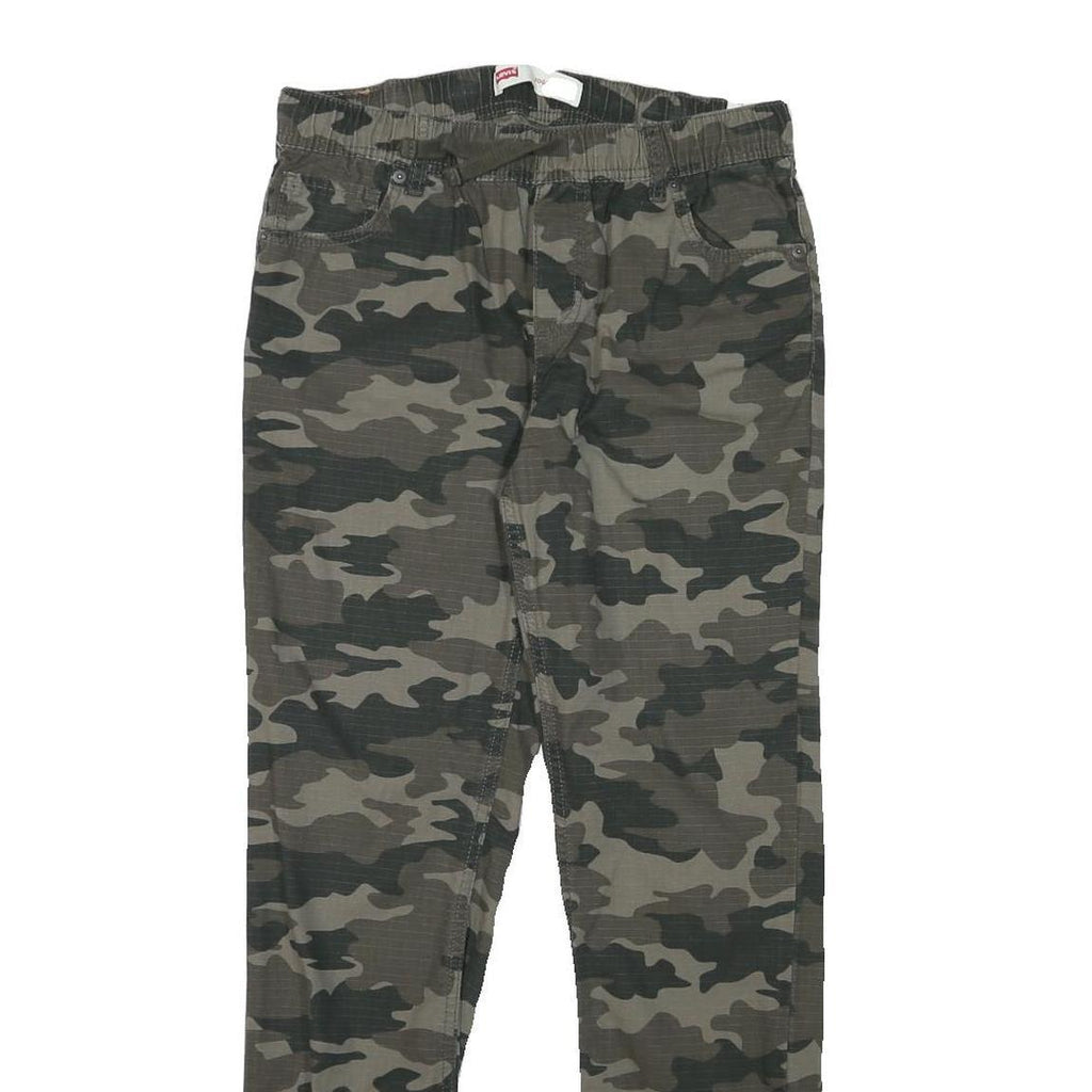 LEVI'S Mens Slim Cotton Blend Drawstring Camouflage Trousers W29 L29 Casual