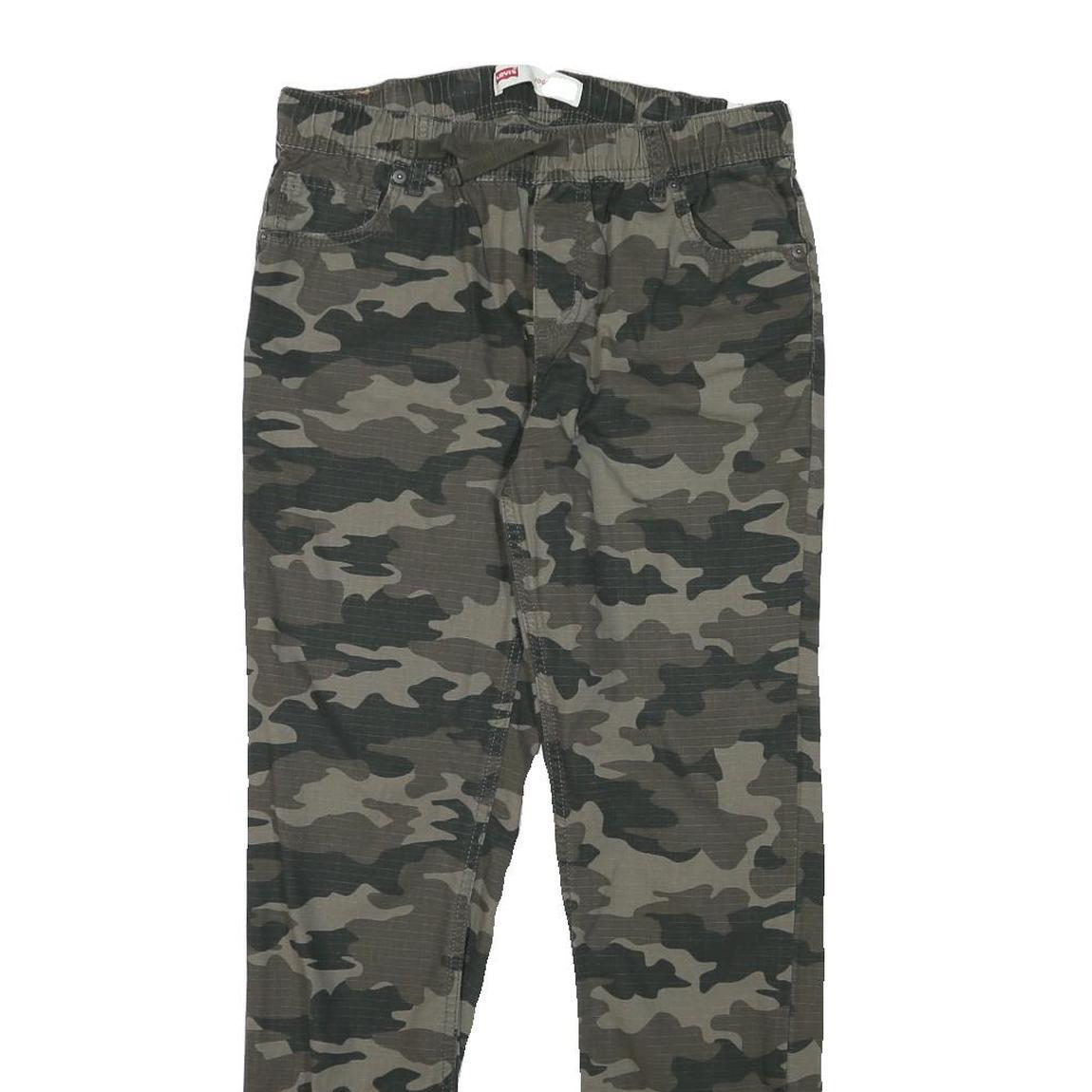 LEVI'S Mens Slim Cotton Blend Drawstring Camouflage Trousers W29 L29 Casual