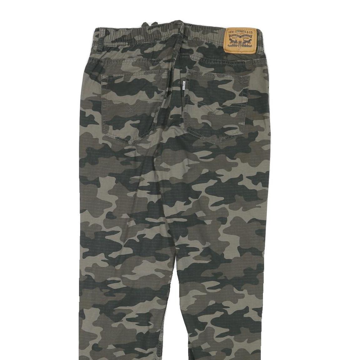 LEVI'S Mens Slim Cotton Blend Drawstring Camouflage Trousers W29 L29 Casual