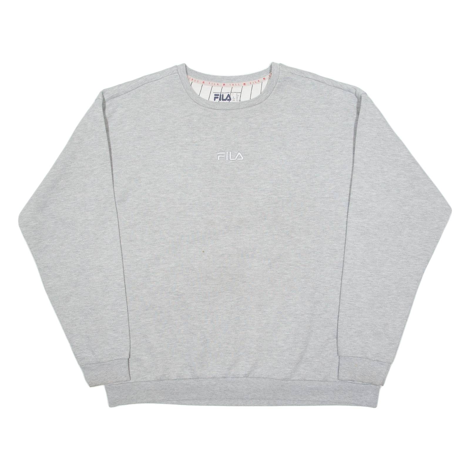 FILA Glittery Womens Sweatshirt Grey 2XL