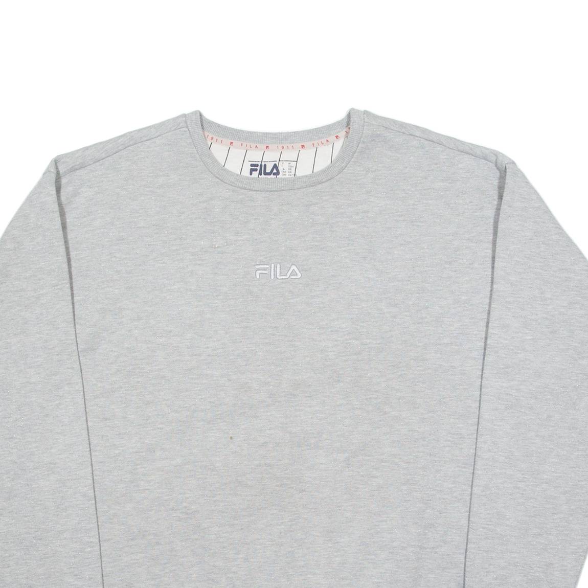 FILA Glittery Womens Sweatshirt Grey 2XL