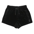 JUICY COUTURE Womens Black Velour Shorts XS W26 Juicy Logo Sparkle Detail