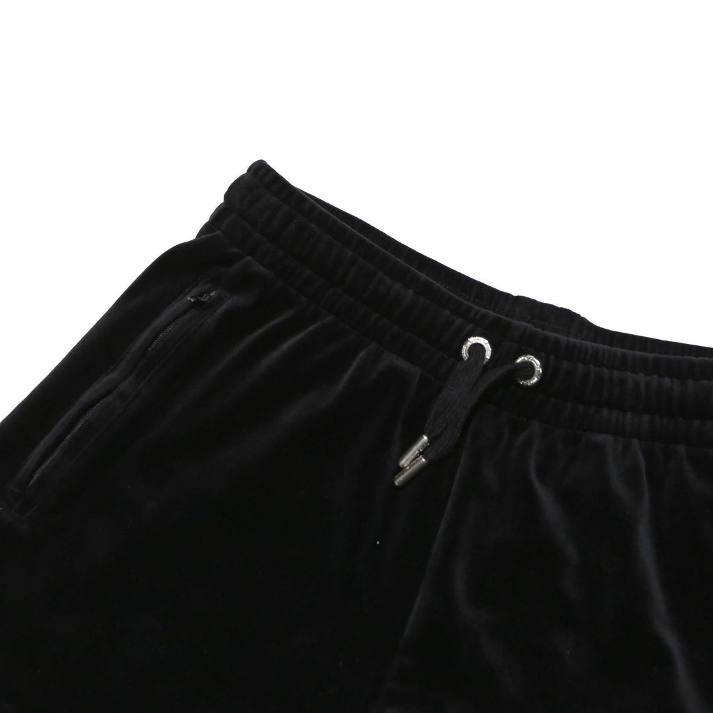 JUICY COUTURE Womens Black Velour Shorts XS W26 Juicy Logo Sparkle Detail