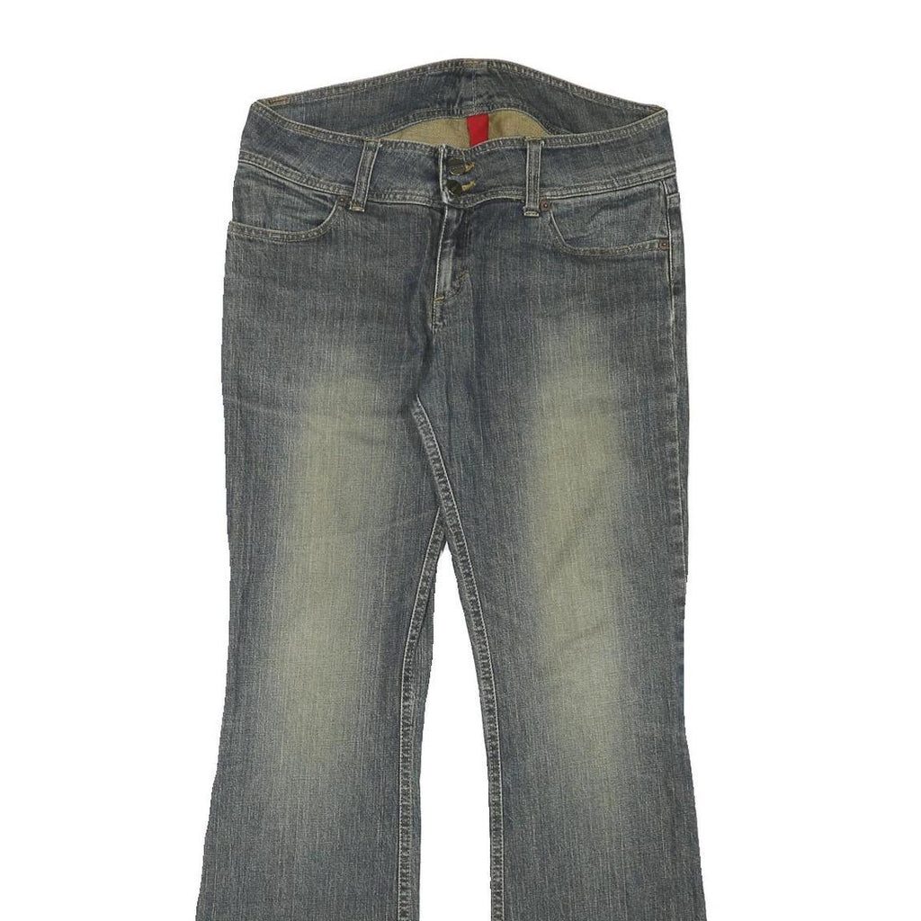 H&M Womens Blue Regular Flared Denim Medium W32 L32 Jeans Classic Cotton Blend