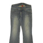 H&M Womens Blue Regular Flared Denim Medium W32 L32 Jeans Classic Cotton Blend