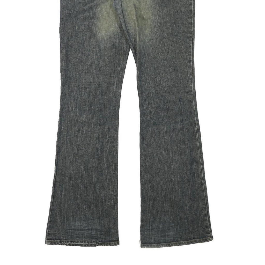 H&M Womens Blue Regular Flared Denim Medium W32 L32 Jeans Classic Cotton Blend