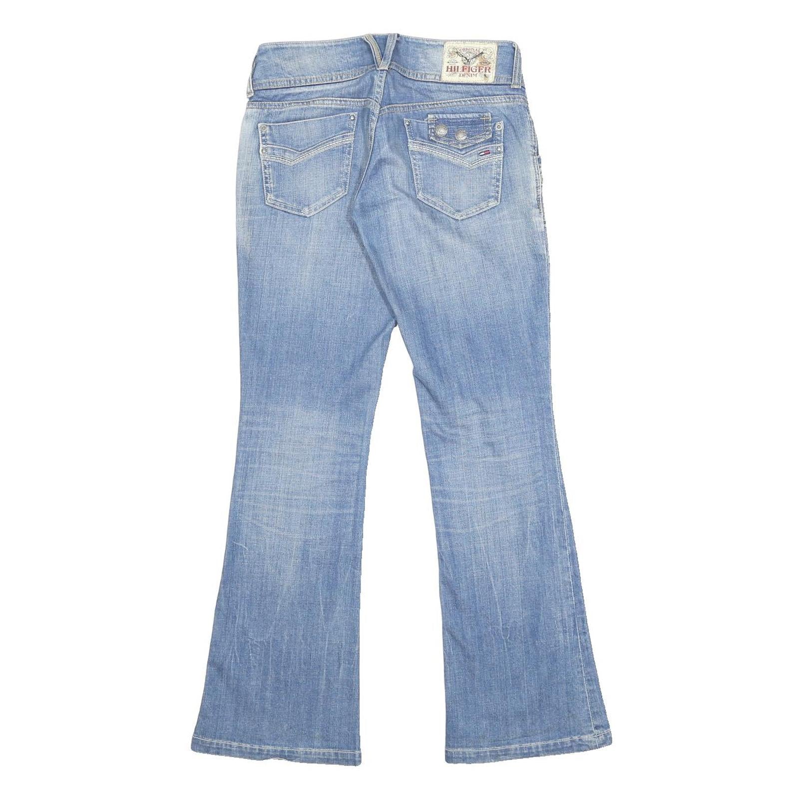 HILFIGER DENIM Womens Jeans Blue Regular Flared Denim Medium W27 L32 Stylish