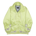 BOGNER Womens Green Embroidered Zip Jacket L Satin Elephant Pattern
