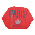 PARIS SPORTS CLUB Womens Red Crew Neck L Sweatshirt Cotton Blend Casual