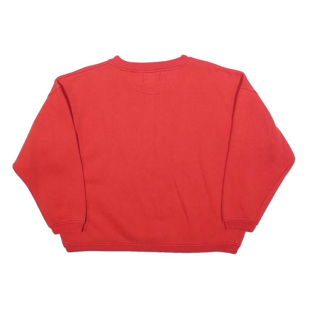 PARIS SPORTS CLUB Womens Red Crew Neck L Sweatshirt Cotton Blend Casual