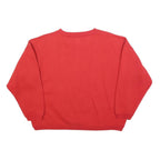 PARIS SPORTS CLUB Womens Red Crew Neck L Sweatshirt Cotton Blend Casual