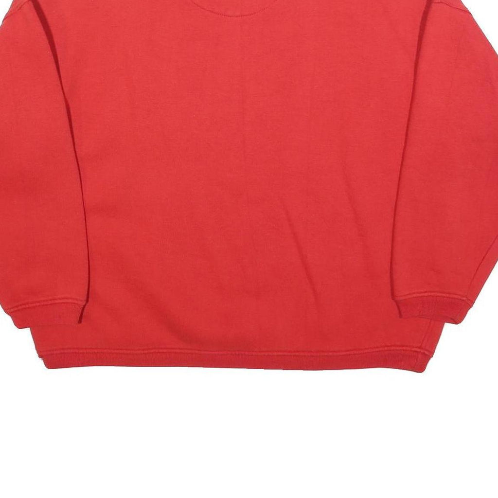 PARIS SPORTS CLUB Womens Red Crew Neck L Sweatshirt Cotton Blend Casual