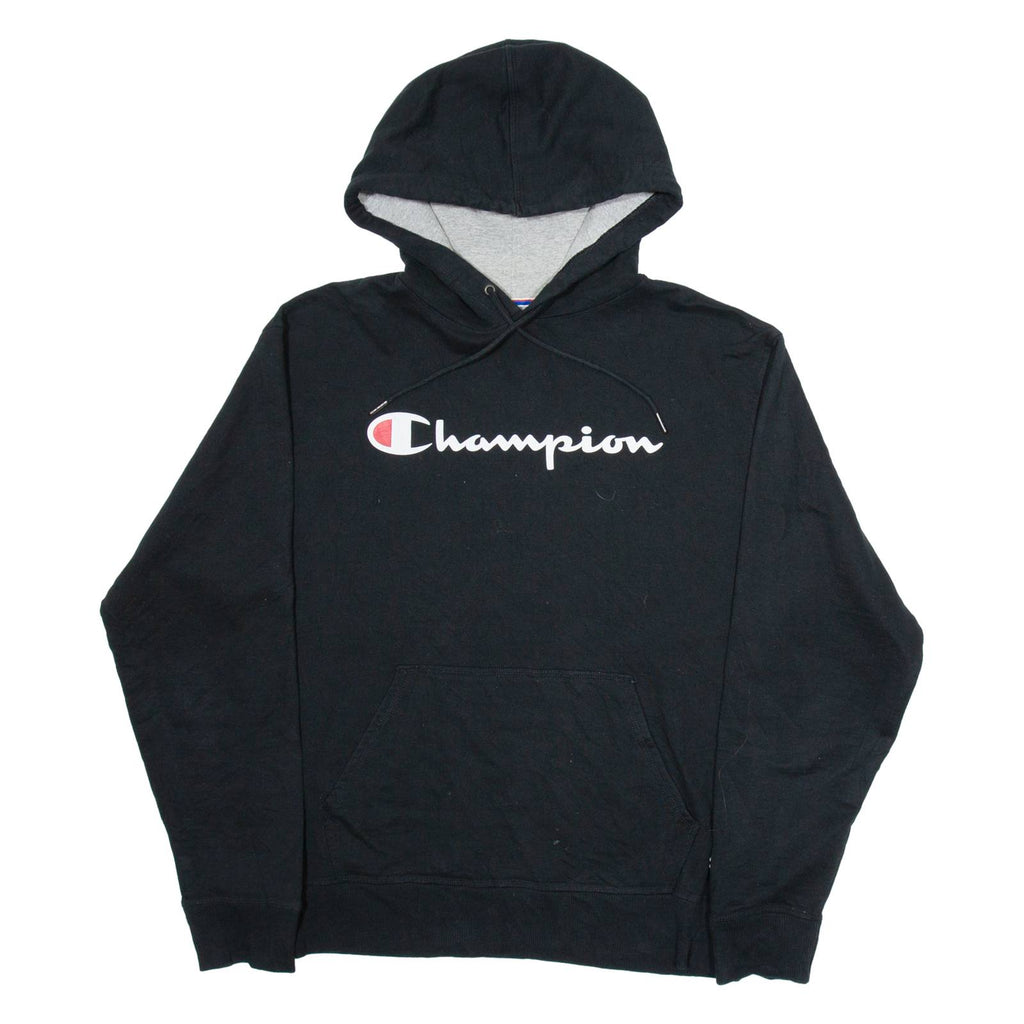 CHAMPION Mens Black Hoodie M
