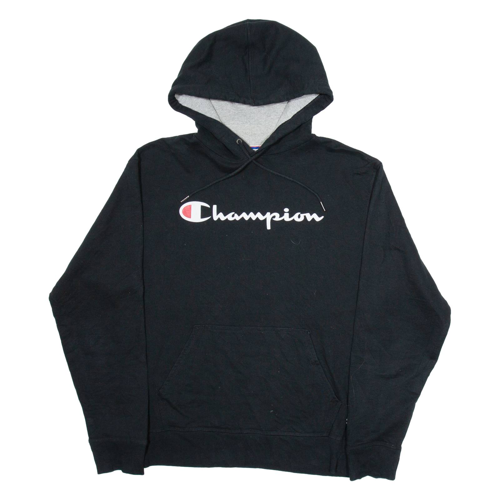 CHAMPION Mens Black Hoodie M