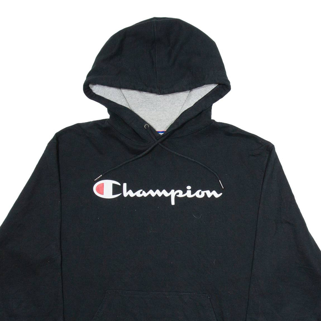 CHAMPION Mens Black Hoodie M