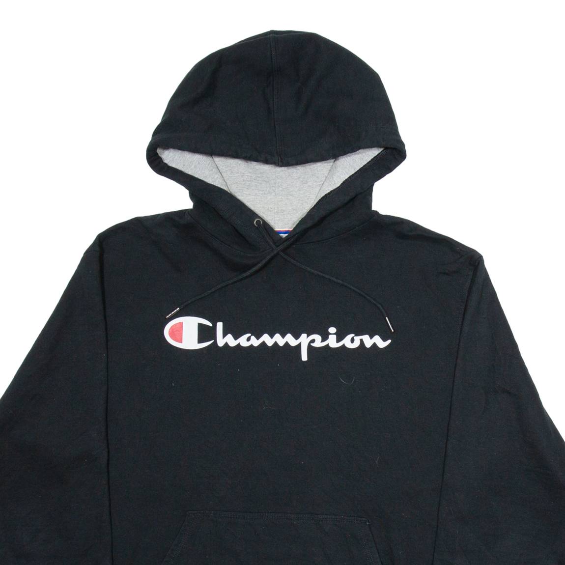 CHAMPION Mens Black Hoodie M