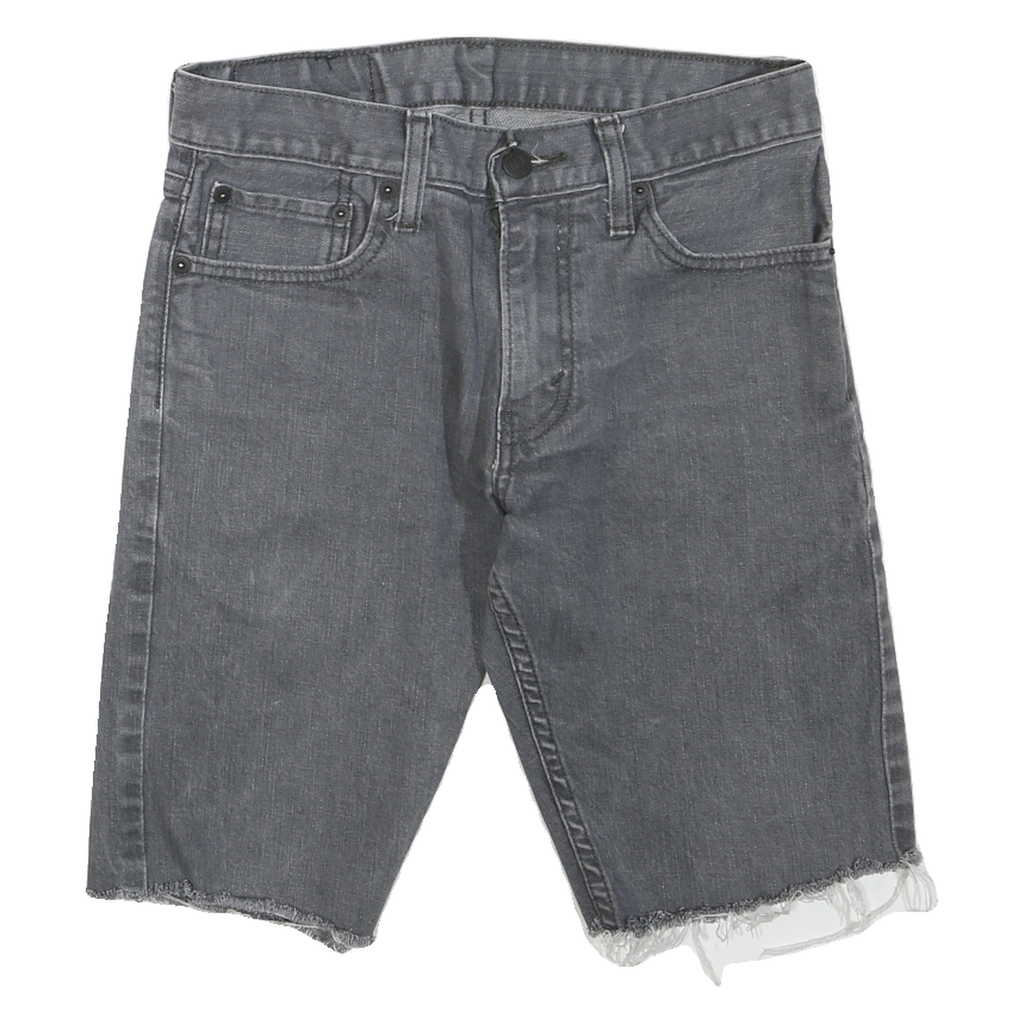 LEVI'S Womens Shorts Grey Denim Casual S W29 Frayed Hem 514 Style