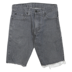 LEVI'S Womens Shorts Grey Denim Casual S W29 Frayed Hem 514 Style