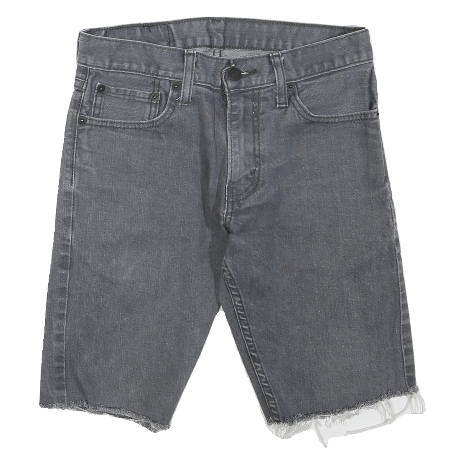 LEVI'S Womens Shorts Grey Denim Casual S W29 Frayed Hem 514 Style