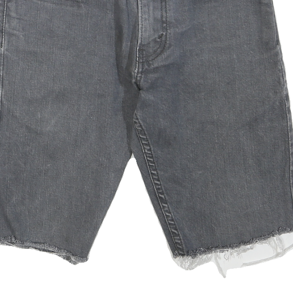 LEVI'S Womens Shorts Grey Denim Casual S W29 Frayed Hem 514 Style