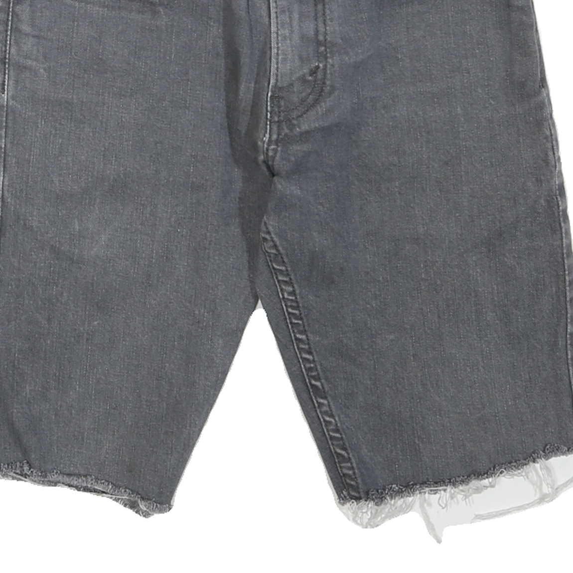 LEVI'S Womens Shorts Grey Denim Casual S W29 Frayed Hem 514 Style