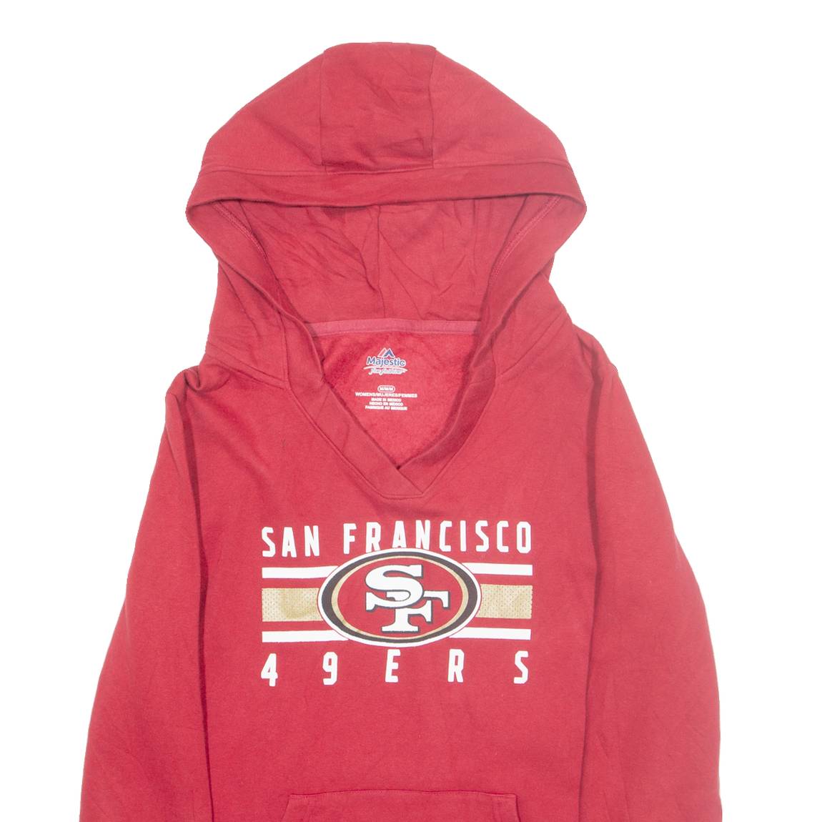 MAJESTIC San Francisco Womens Red Hoodie USA M