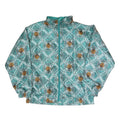 SUNTERRA Womens Green Polyester Blend Zip Jacket M Printed Pattern Lightweight