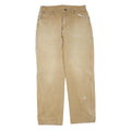 DICKIES Mens Jeans Beige Regular Straight Denim W34 L34 Workwear Cotton Blend