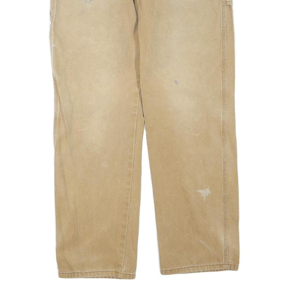 DICKIES Mens Jeans Beige Regular Straight Denim W34 L34 Workwear Cotton Blend