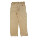 DICKIES Mens Jeans Beige Regular Straight Denim W34 L34 Workwear Cotton Blend