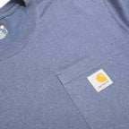 CARHARTT Mens Blue T-Shirt M Short Sleeve Crew Neck Workwear Pocket Logo