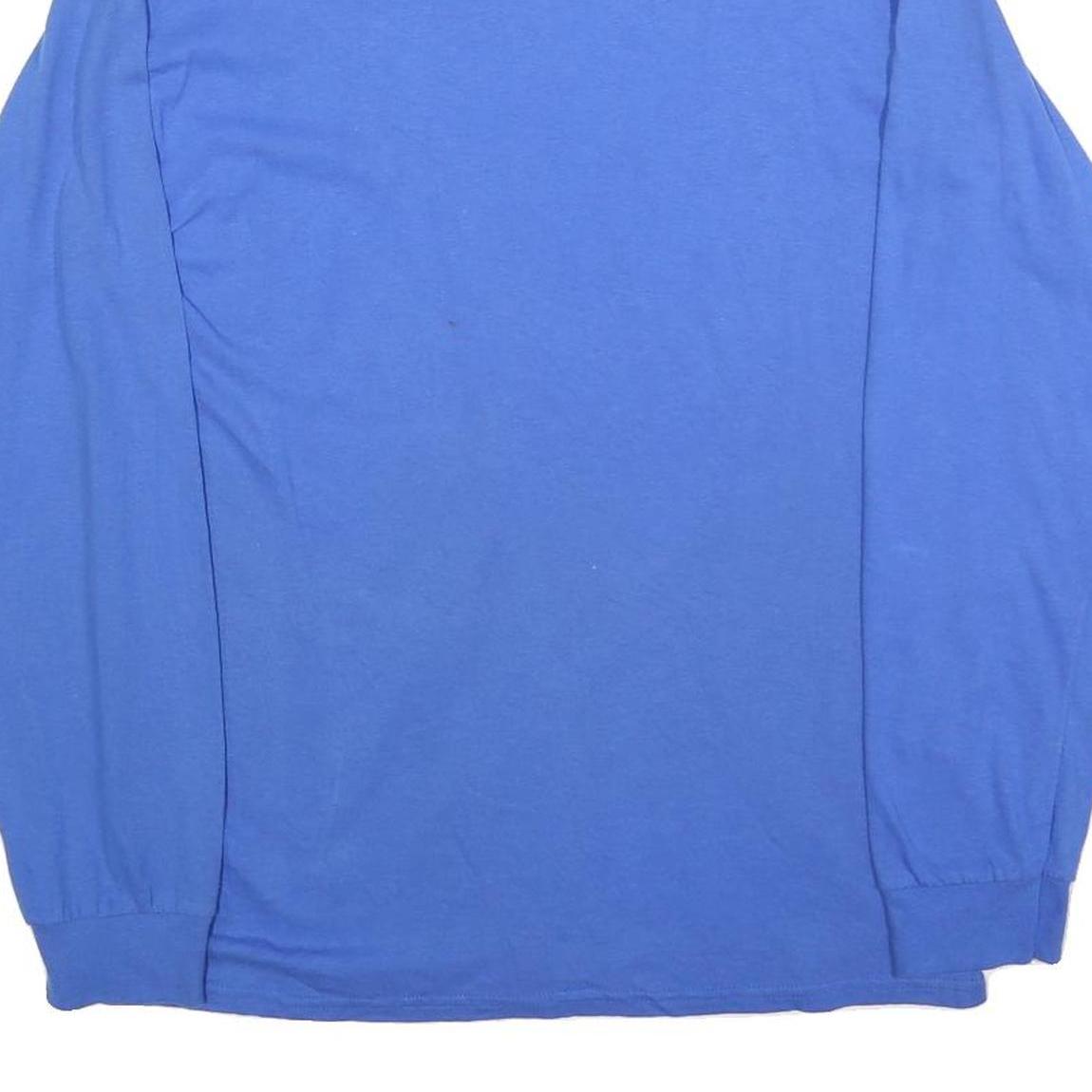 CAPTIVATING Mens Blue Kentucky Wildcats Long Sleeve Crew Neck T-Shirt M Cotton