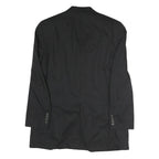 LAUREN RALPH LAUREN Mens Black Cotton Pinstripe Classic Jacket L Tailored Button