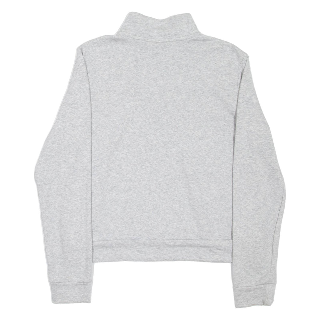 PUMA Womens Sweatshirt Grey 1/4 Zip L