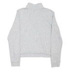 PUMA Womens Sweatshirt Grey 1/4 Zip L