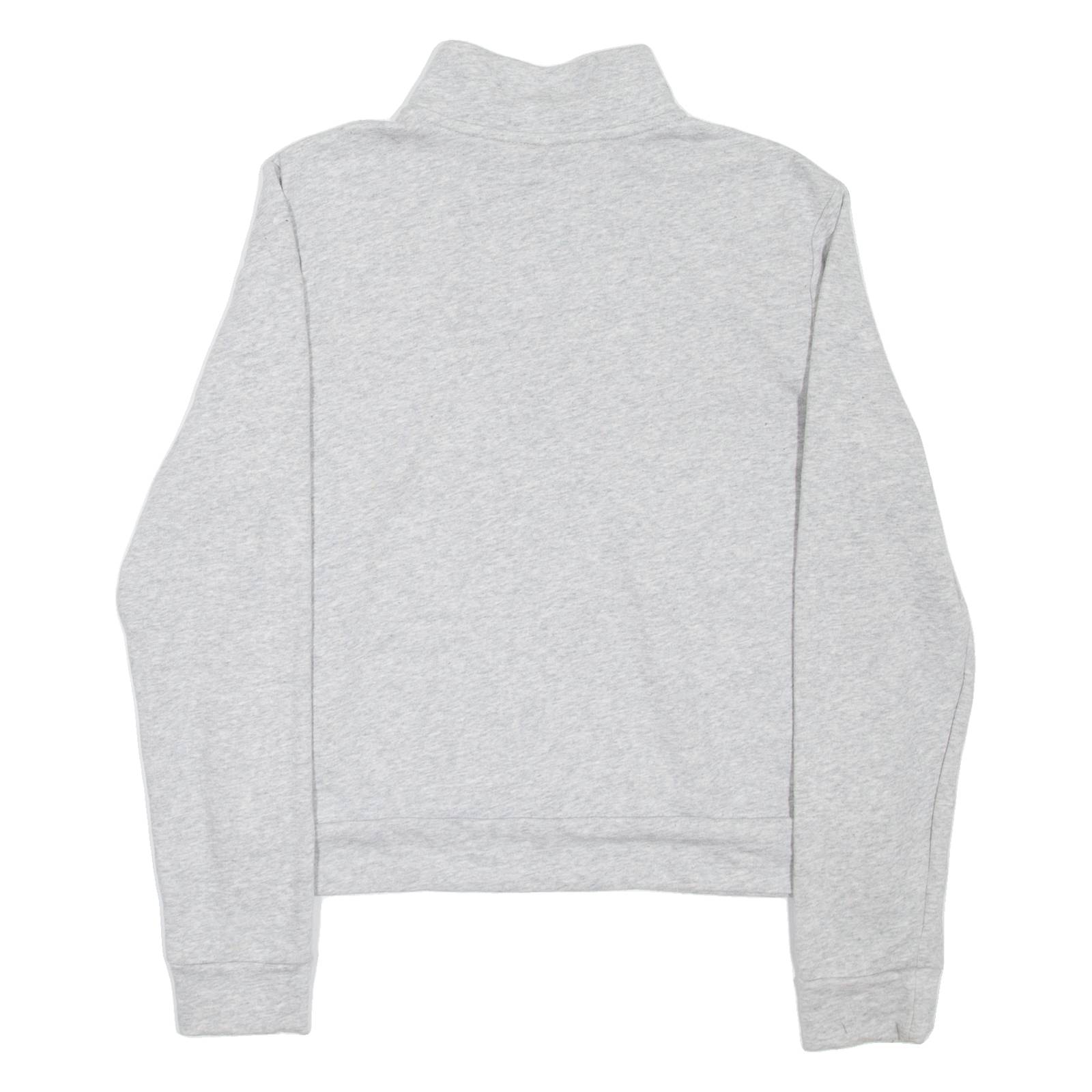 PUMA Womens Sweatshirt Grey 1/4 Zip L