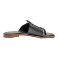 FRANCO SARTO Slider Sandals Black Leather Womens UK 3.5