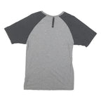 NIKE Mens Grey & Black Graphic T-Shirt S Short Sleeve Crew Neck Cotton Blend