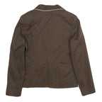 GAP Womens Brown & Beige Cotton Blend Tailored Blazer Jacket UK 8 Button Closure