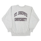 CHAMPION Mens Grey St Joseph's University Crew Neck XL Cotton Blend Sweatshirt