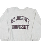 CHAMPION Mens Grey St Joseph's University Crew Neck XL Cotton Blend Sweatshirt