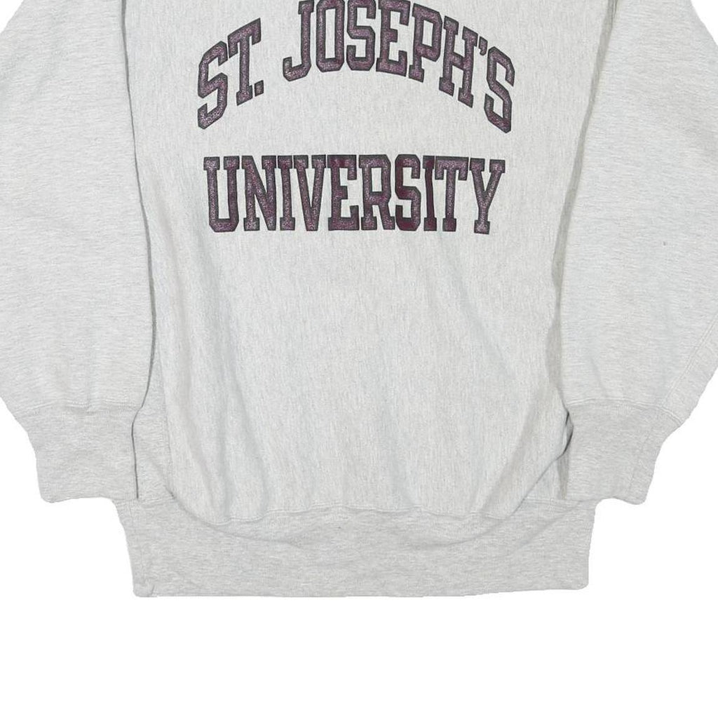 CHAMPION Mens Grey St Joseph's University Crew Neck XL Cotton Blend Sweatshirt