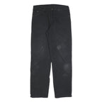 DICKIES Mens Regular Fit Black Denim Jeans W32 L32 Workwear Style Zip Closure