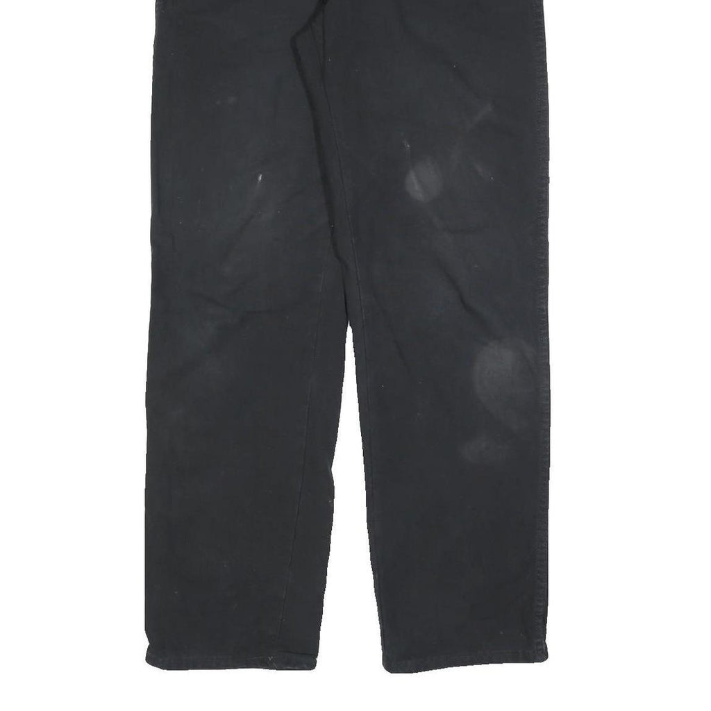 DICKIES Mens Regular Fit Black Denim Jeans W32 L32 Workwear Style Zip Closure