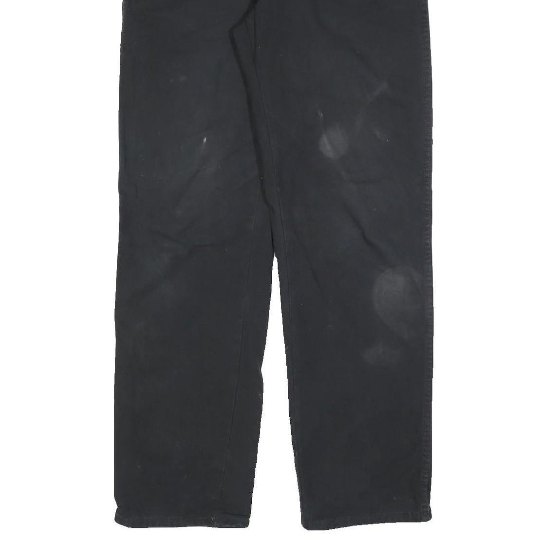 DICKIES Mens Regular Fit Black Denim Jeans W32 L32 Workwear Style Zip Closure