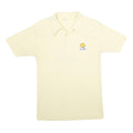 CHAMPION Mens Cream Short Sleeve Plain Polo Shirt L Del Campo Football Helmet
