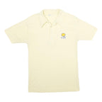 CHAMPION Mens Cream Short Sleeve Plain Polo Shirt L Del Campo Football Helmet