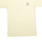 CHAMPION Mens Cream Short Sleeve Plain Polo Shirt L Del Campo Football Helmet